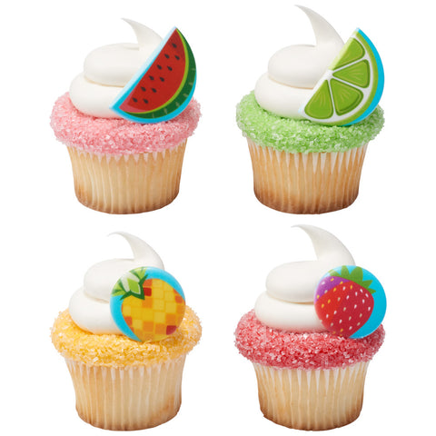 Cupcakes con adornos comestibles de imagen.