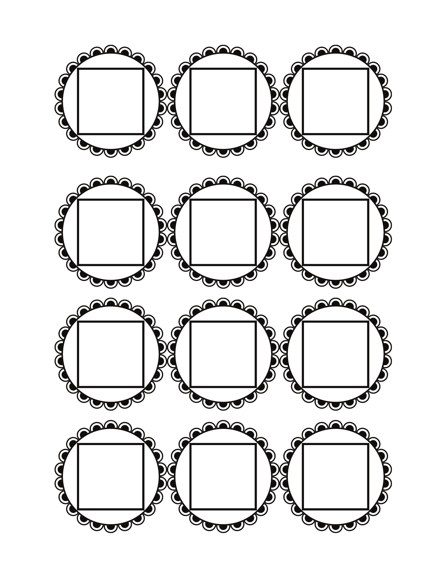 Petit Four Practice Template