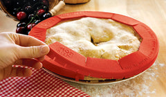 Pie Crust Shield, Flexible Silicone, Adjustable from 8 - 11 1/2 inches