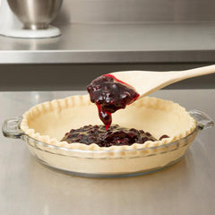 Pie Pan Glass 9.5 inch Pie Dish Bakeware with Handles for Baking and Dessert Serving