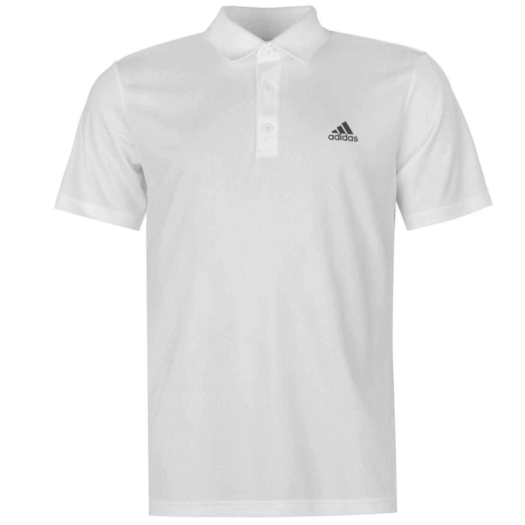 adidas white polo shirt mens