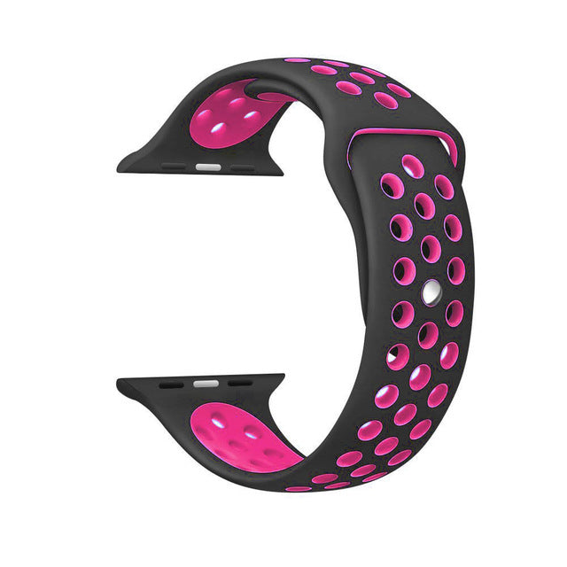 black and pink nike apple watch band