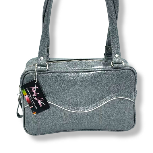 Lucky Strike Bowling Style Bag - Marigold Glitter Vinyl / Leopard Lini –  Trophy Queen