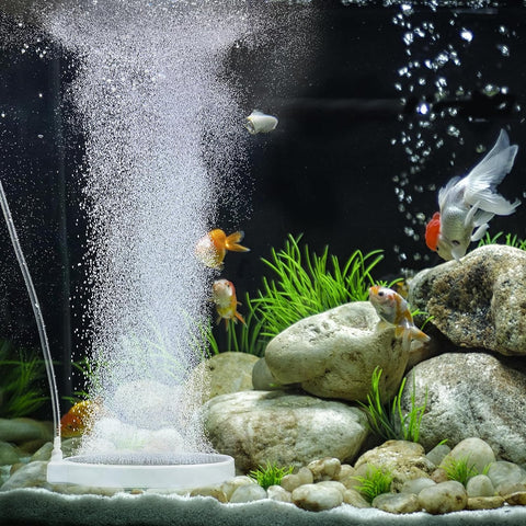 Aquarium Air Pump Oxygen Pond Aerator Water Fish Tank Silent Single For  Submersible Accessories Double Bubble Oxygenation Hole Small Machine  Plug-in Household（note: need to buy stones and hoses separately）