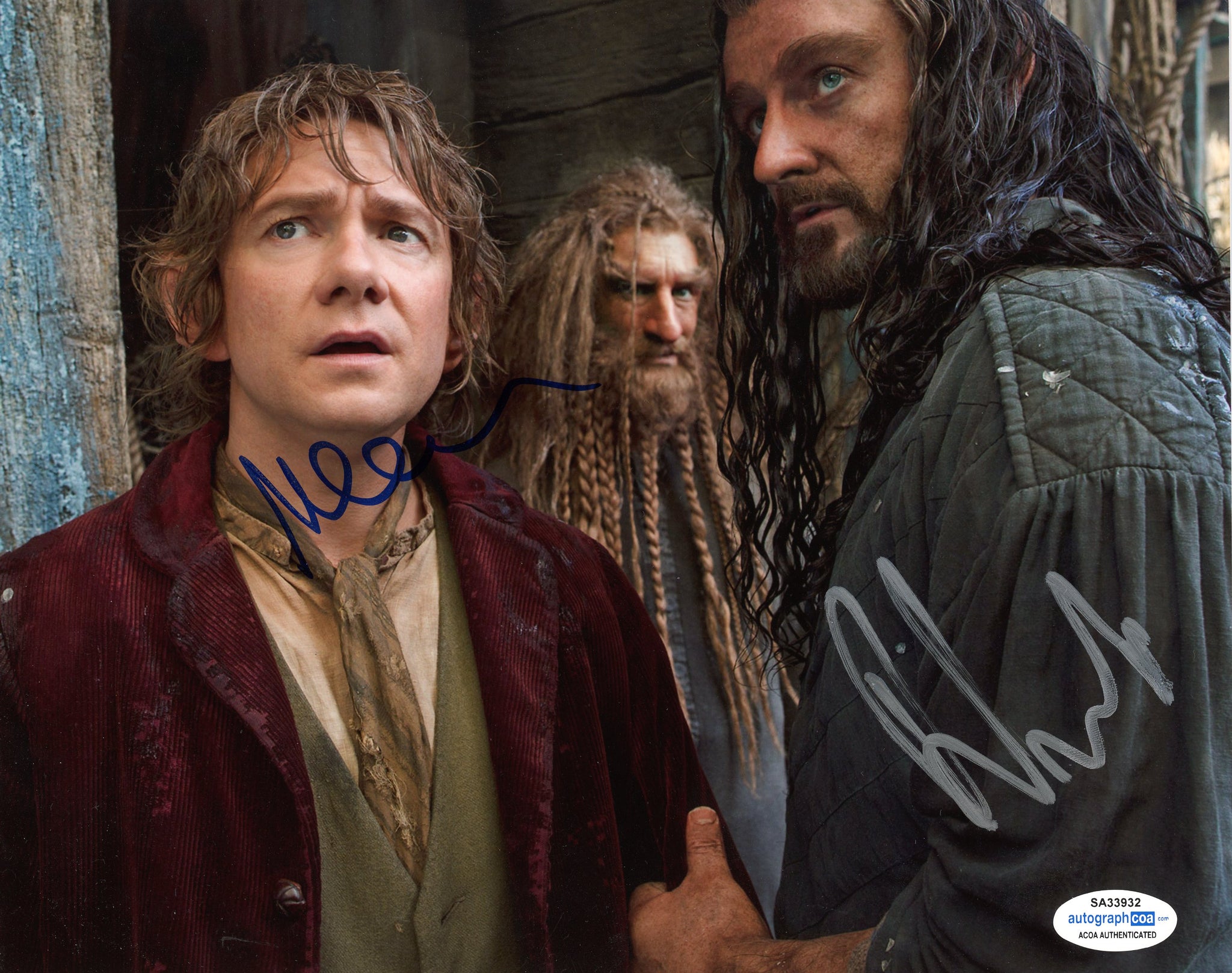 Richard Armitage Martin Freeman The Hobbit Signed Autograph 8x10 Photo ACOA - Outlaw Hobbies Authentic Autographs