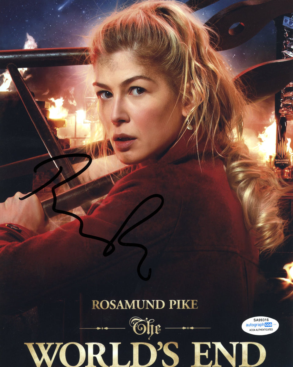 Rosamund Pike Worlds End Signed Autograph 8x10 Photo Acoa Outlaw Hobbies Authentic Autographs 