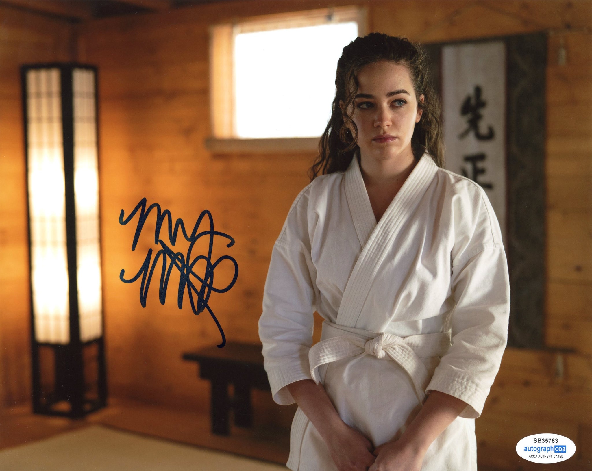 Mary Mouser Cobra Kai Signed Autograph 8x10 Photo Acoa Outlaw Hobbies Authentic Autographs