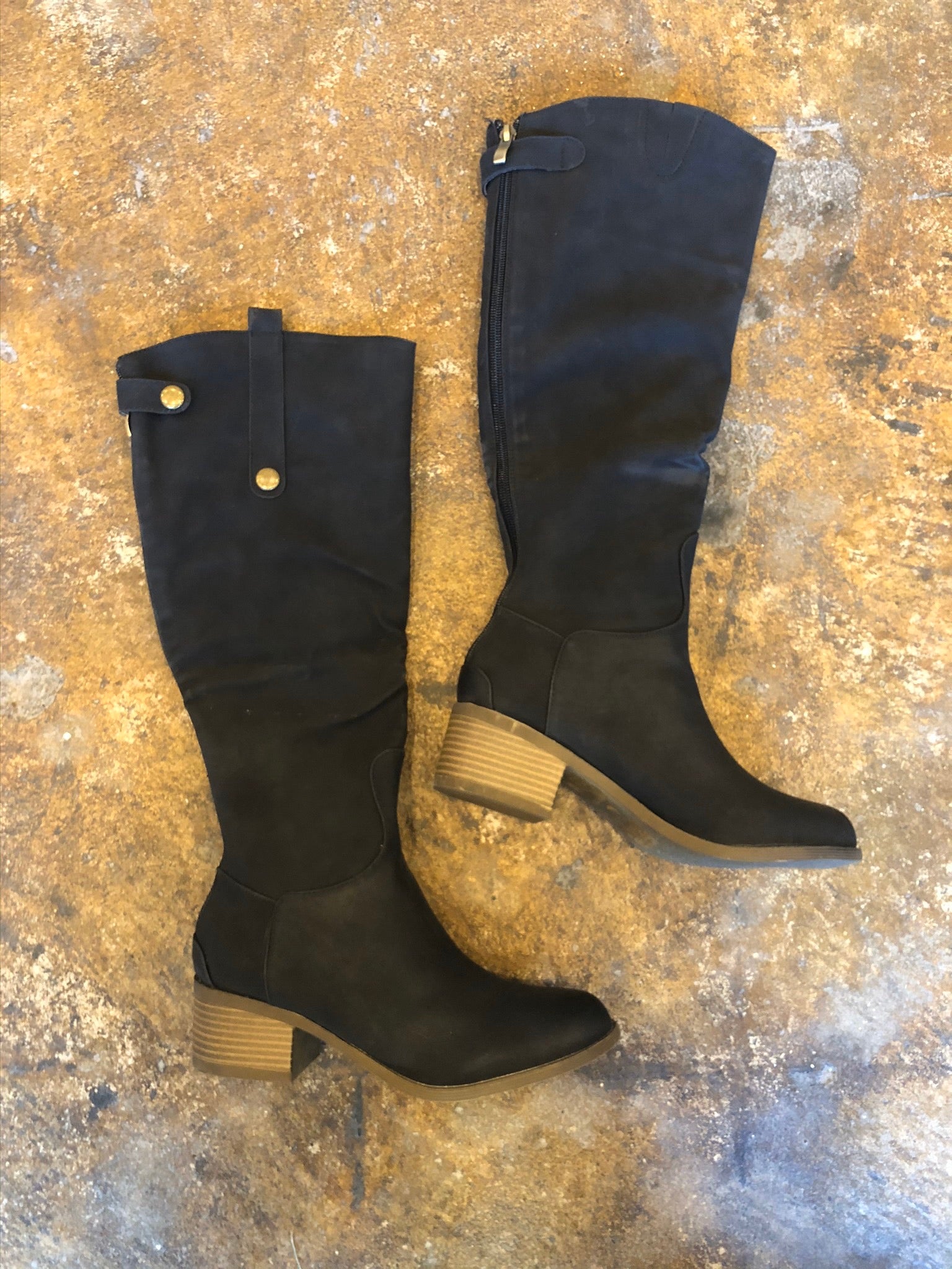 faux leather boots