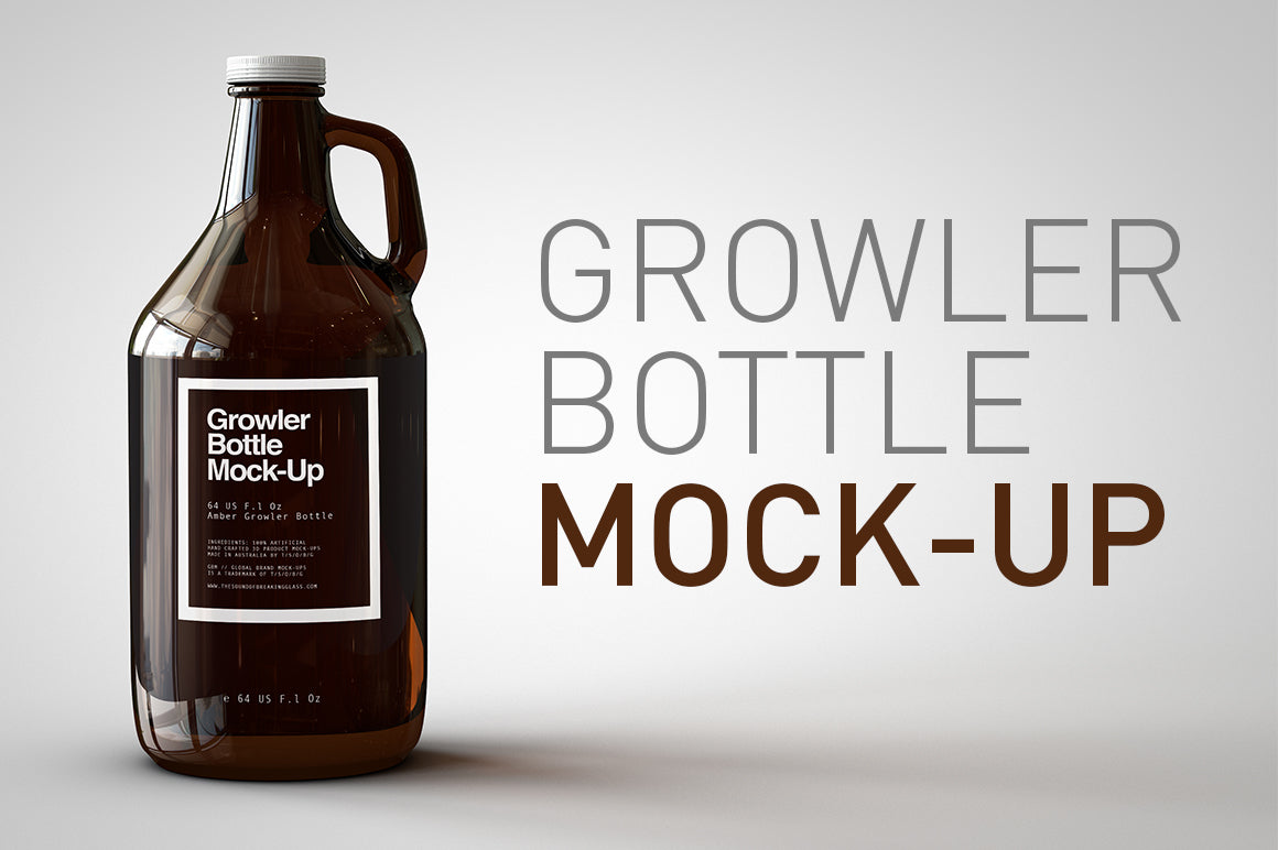 Download Growler Beer Bottle Mock Up Craft Beer Jug Mock Up The Sound Of Breaking Glass Creative Studio