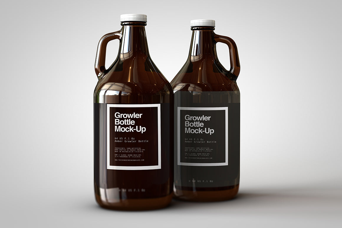 Download Growler Beer Bottle Mock-Up - The Sound Of Breaking Glass