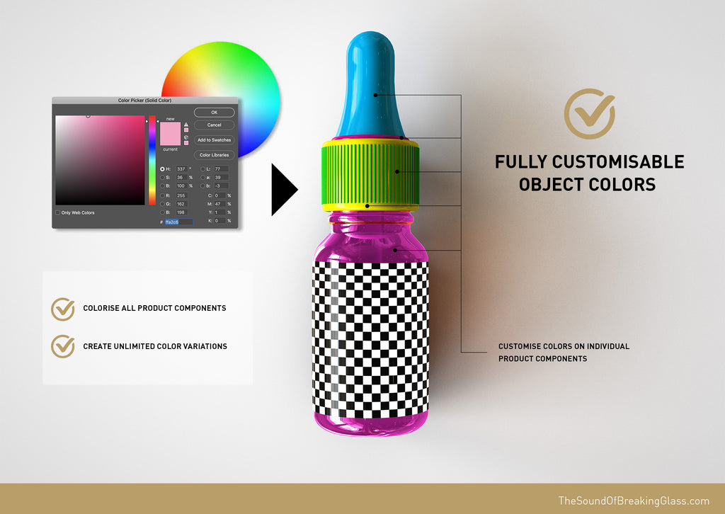 Download Amber Dropper Bottle Mock-Up With Box - V2 - The Sound Of Breaking Glass - Creative Studio