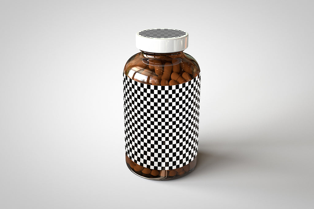 Download Amber Pill Bottle Mock-Up - Pills In Bottle | Vitamins ...