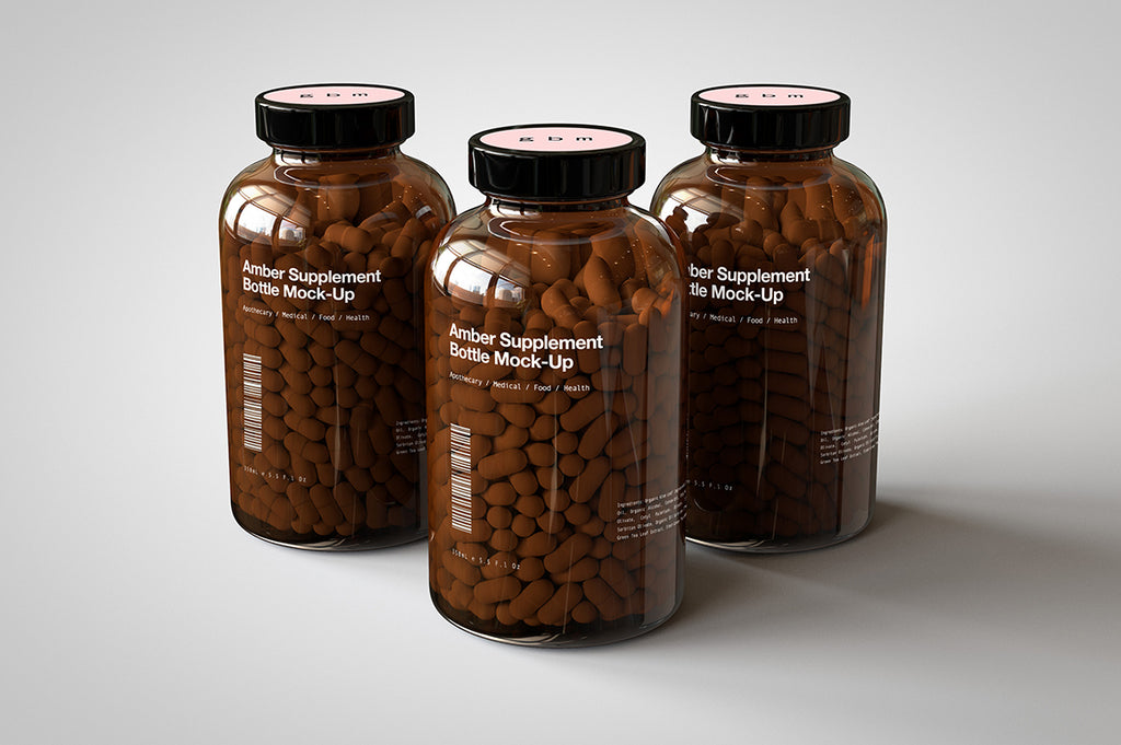 Download Amber Pill Bottle Mock-Up - Pills In Bottle | Vitamins Bottle Mock-Up - The Sound Of Breaking ...