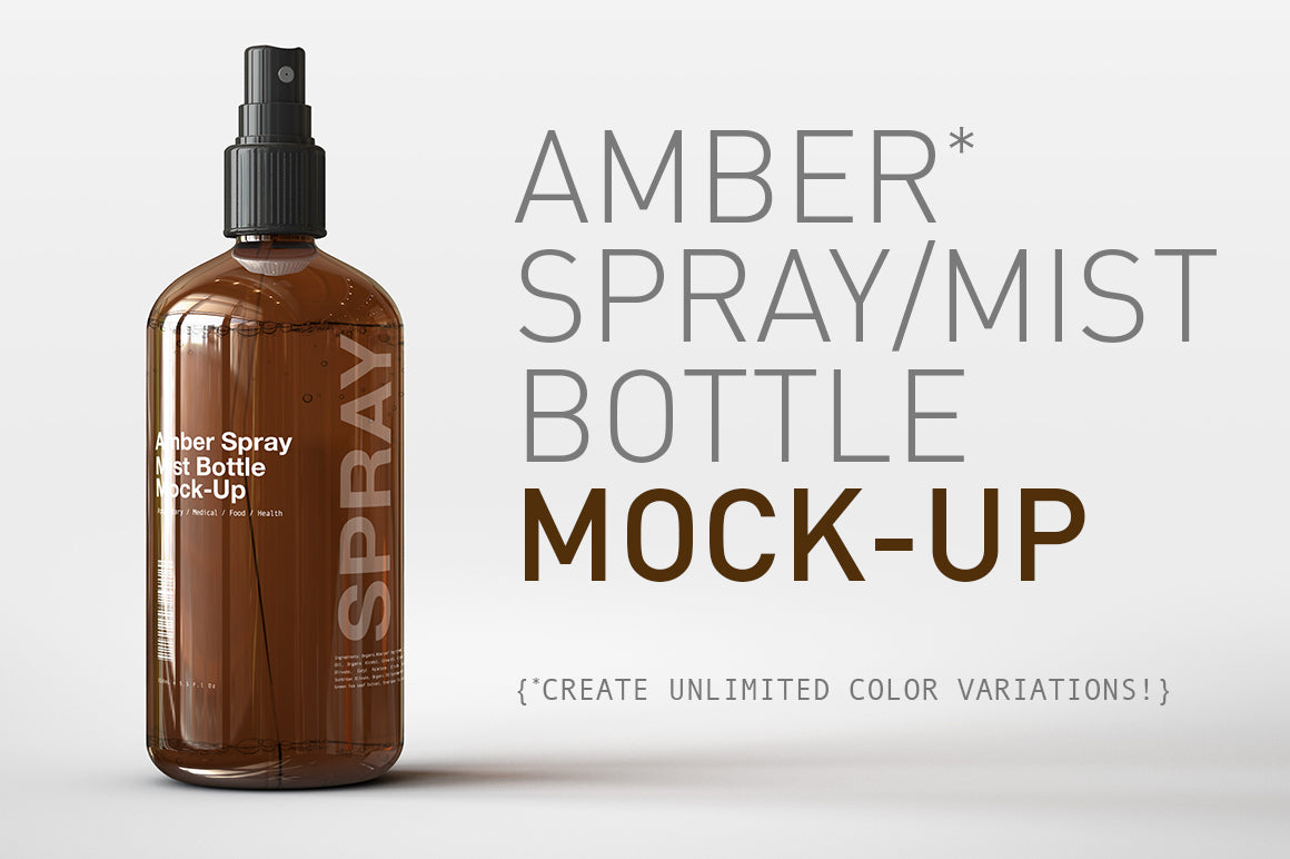 Download Amber Mist Spray Spritzer Bottle Mock Up The Sound Of Breaking Glass Creative Studio