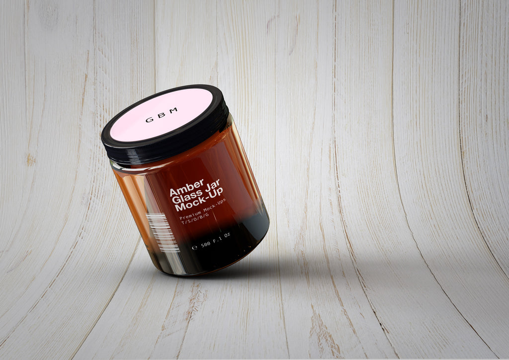Download Amber Glass Jar Mock-Up - The Sound Of Breaking Glass - Creative Studio