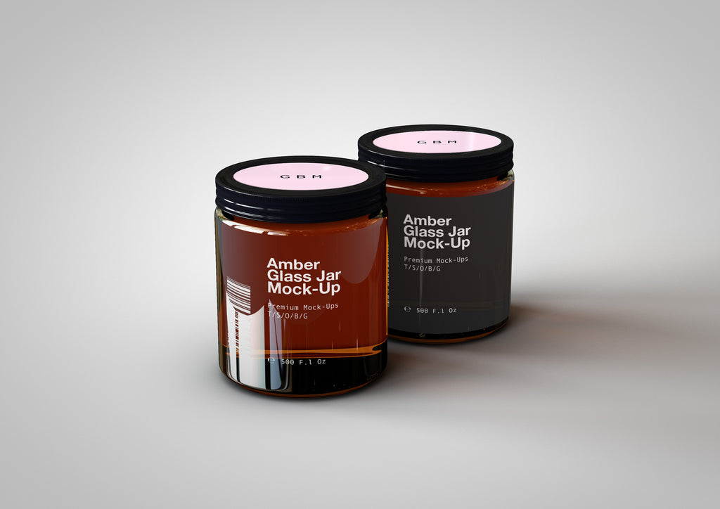 Download Amber Glass Jar Mock-Up - The Sound Of Breaking Glass - Creative Studio