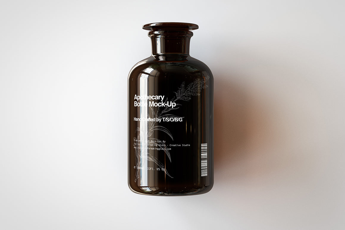 Download Amber Apothecary Bottle Mock-Up | Miron Glas Jar Mock-Up ...