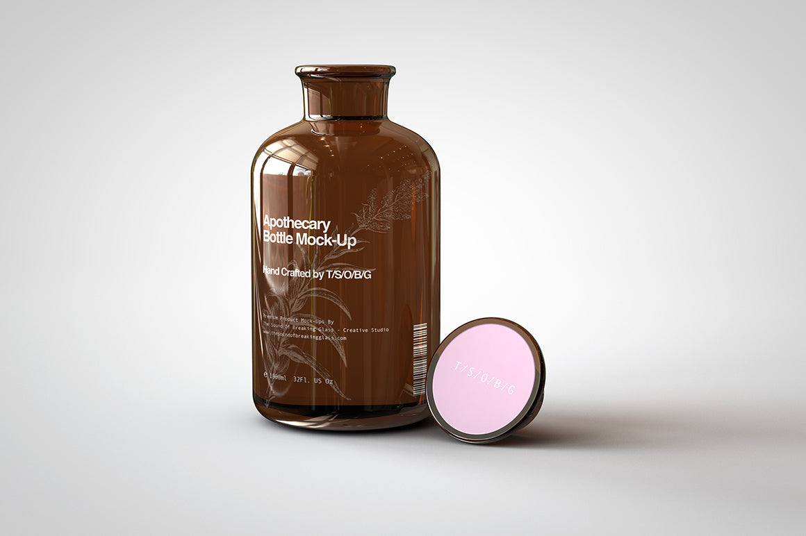 Download Amber Apothecary Bottle Mock-Up | Miron Glas Jar Mock-Up ...