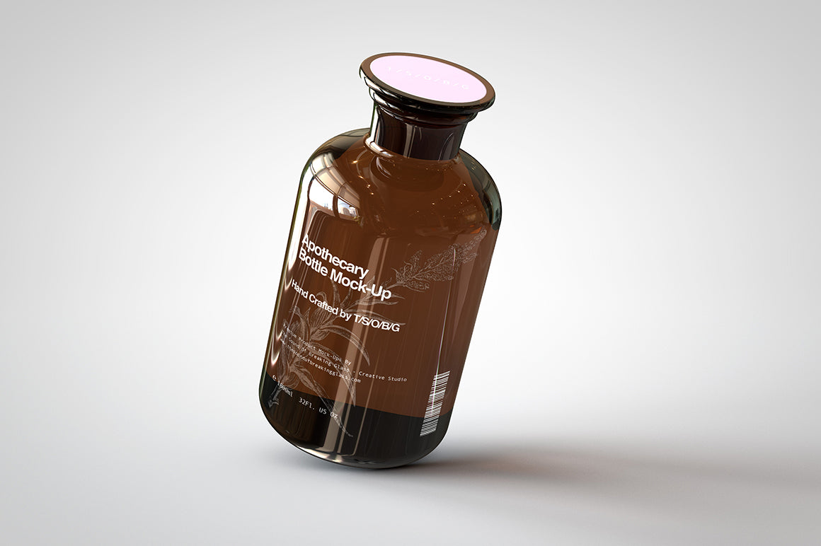 Download Amber Apothecary Bottle Mock Up Miron Glas Jar Mock Up The Sound Of Breaking Glass Creative Studio