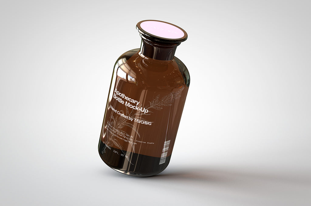 Download Amber Apothecary Bottle Mock-Up | Miron Glas Jar Mock-Up - The Sound Of Breaking Glass ...