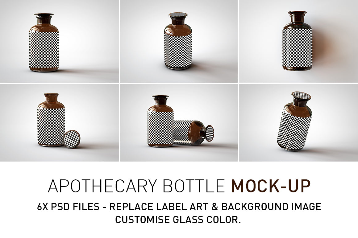 Download Amber Apothecary Bottle Mock-Up | Miron Glas Jar Mock-Up - The Sound Of Breaking Glass ...