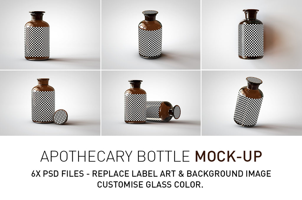 Download Amber Apothecary Bottle Mock-Up | Miron Glas Jar Mock-Up ...