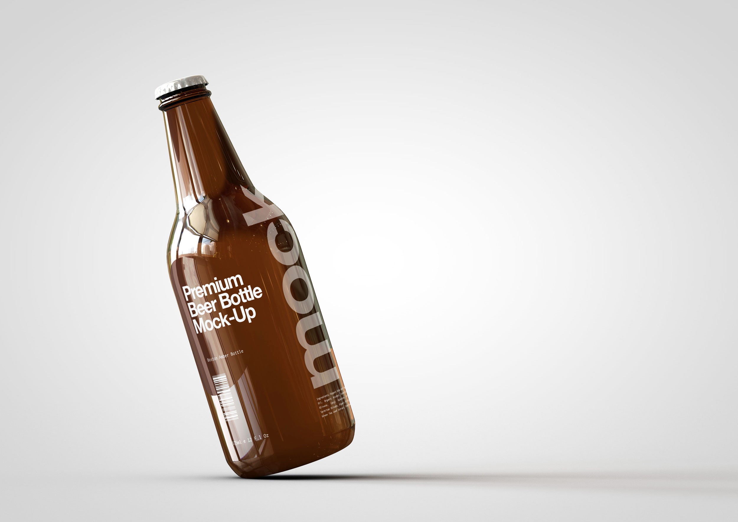 Download Amber Glass Beer Bottle Mock-Up | Lager Bottle Mock-Up ...