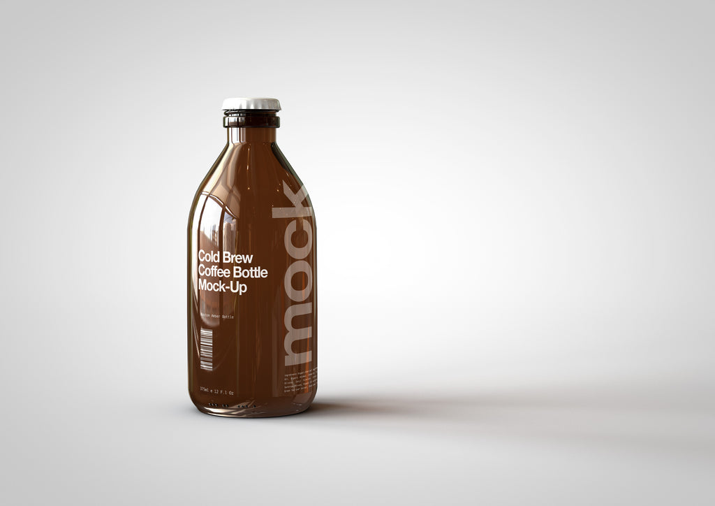 Cold Brew Coffee Bottle Mock-Up | Stubby Beer Bottle Mock-Up - The Sound Of Breaking Glass ...
