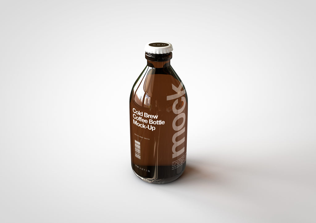 Download Cold Brew Coffee Bottle Mock-Up | Stubby Beer Bottle Mock-Up - The Sound Of Breaking Glass ...