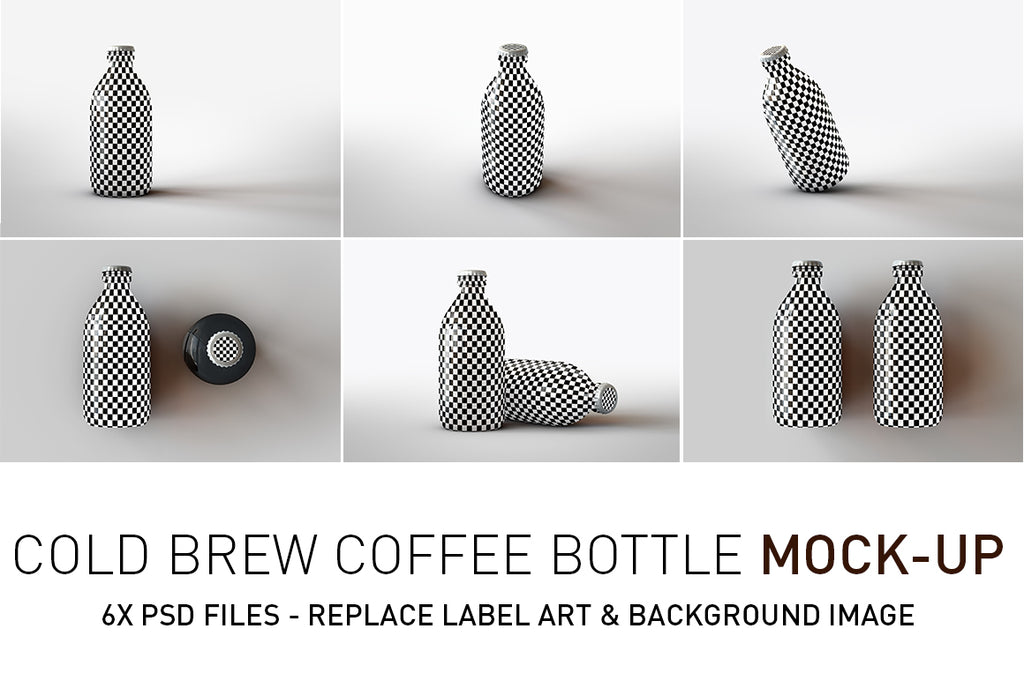 Download Cold Brew Coffee Bottle Mock-Up | Stubby Beer Bottle Mock-Up - The Sound Of Breaking Glass ...