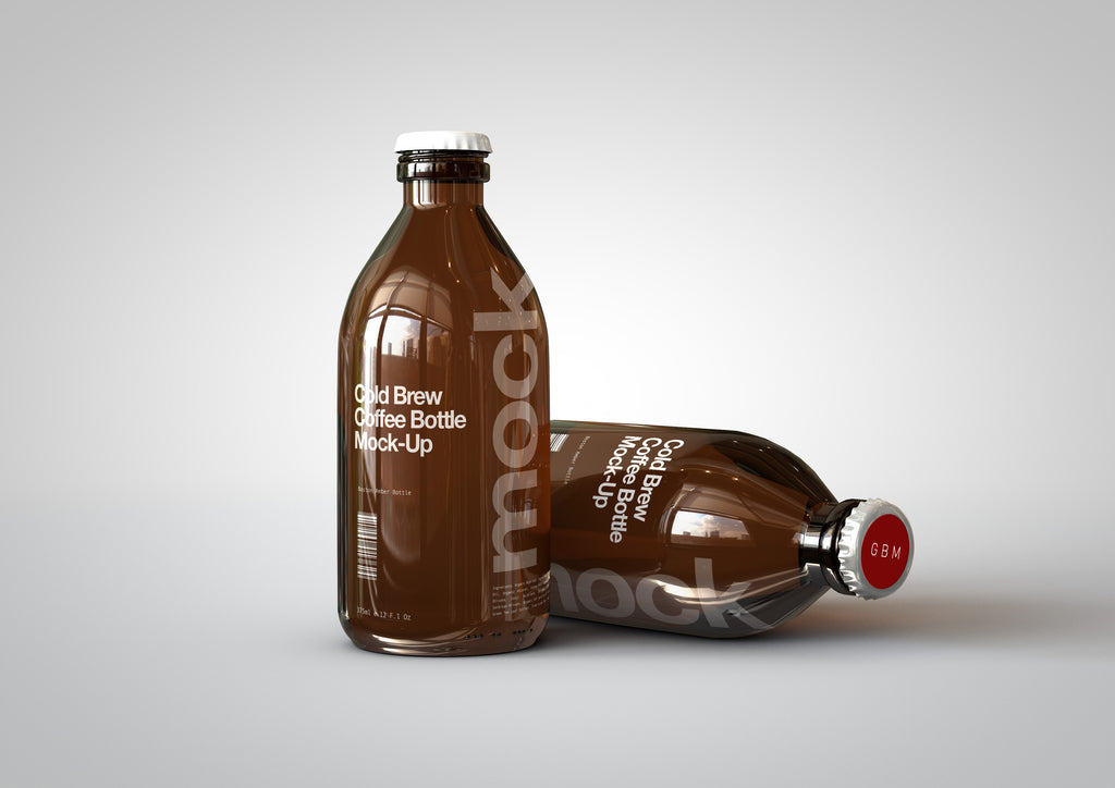 Download Cold Brew Coffee Bottle Mock-Up | Stubby Beer Bottle Mock-Up - The Sound Of Breaking Glass ...