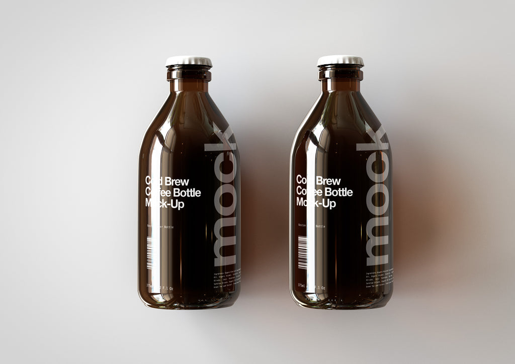 Download Cold Brew Coffee Bottle Mock-Up | Stubby Beer Bottle Mock ...