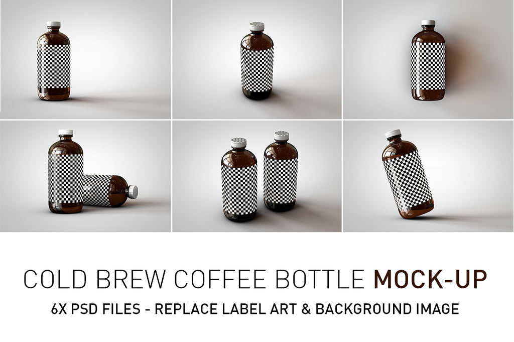 Download Cold Brew Coffee Bottle Mock-Up | Squealer Beer Bottle ...