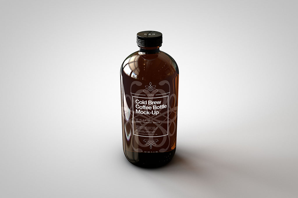 Download Cold Brew Coffee Bottle Mock-Up | Squealer Beer Bottle ...
