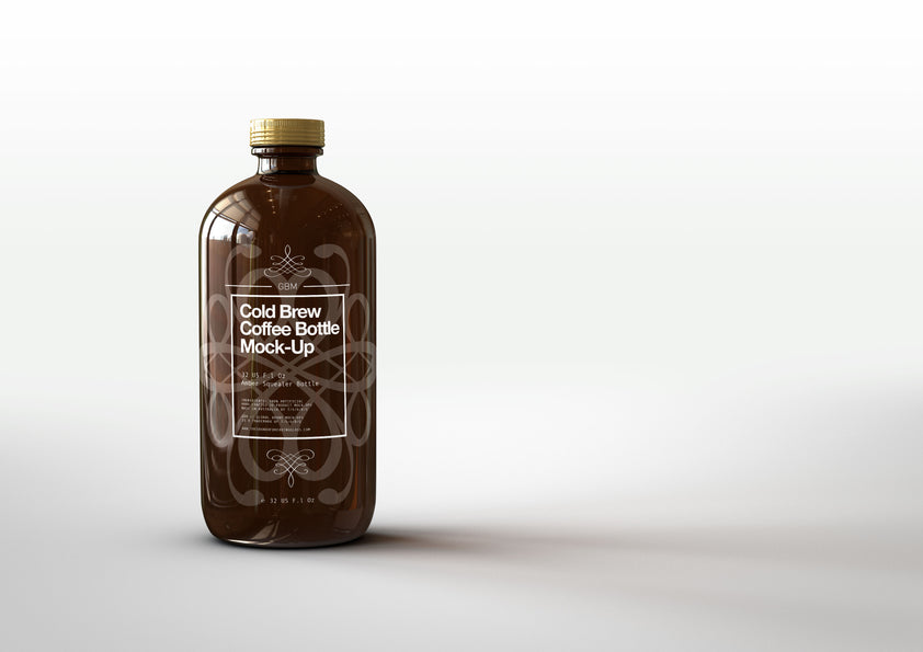 Download Cold Brew Coffee Bottle Mock-Up | Squealer Beer Bottle ...