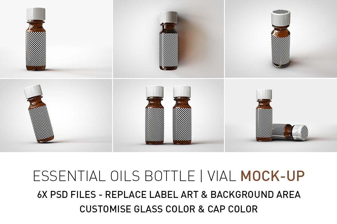 Download Essential Oils Bottle Mock Up Amber Glass Vial Bottle Mock Up The Sound Of Breaking Glass Creative Studio