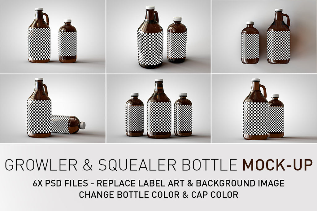 Download Growler Craft Beer Jug Mock-Up | Squealer Beer Bottle Mock-Up - The Sound Of Breaking Glass ...