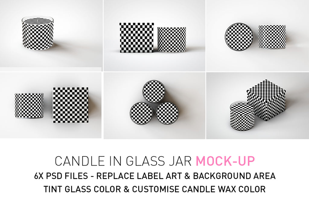 Download Scented Candle Mock-Up | Glass Candle & Packaging Mock-Up - The Sound Of Breaking Glass ...