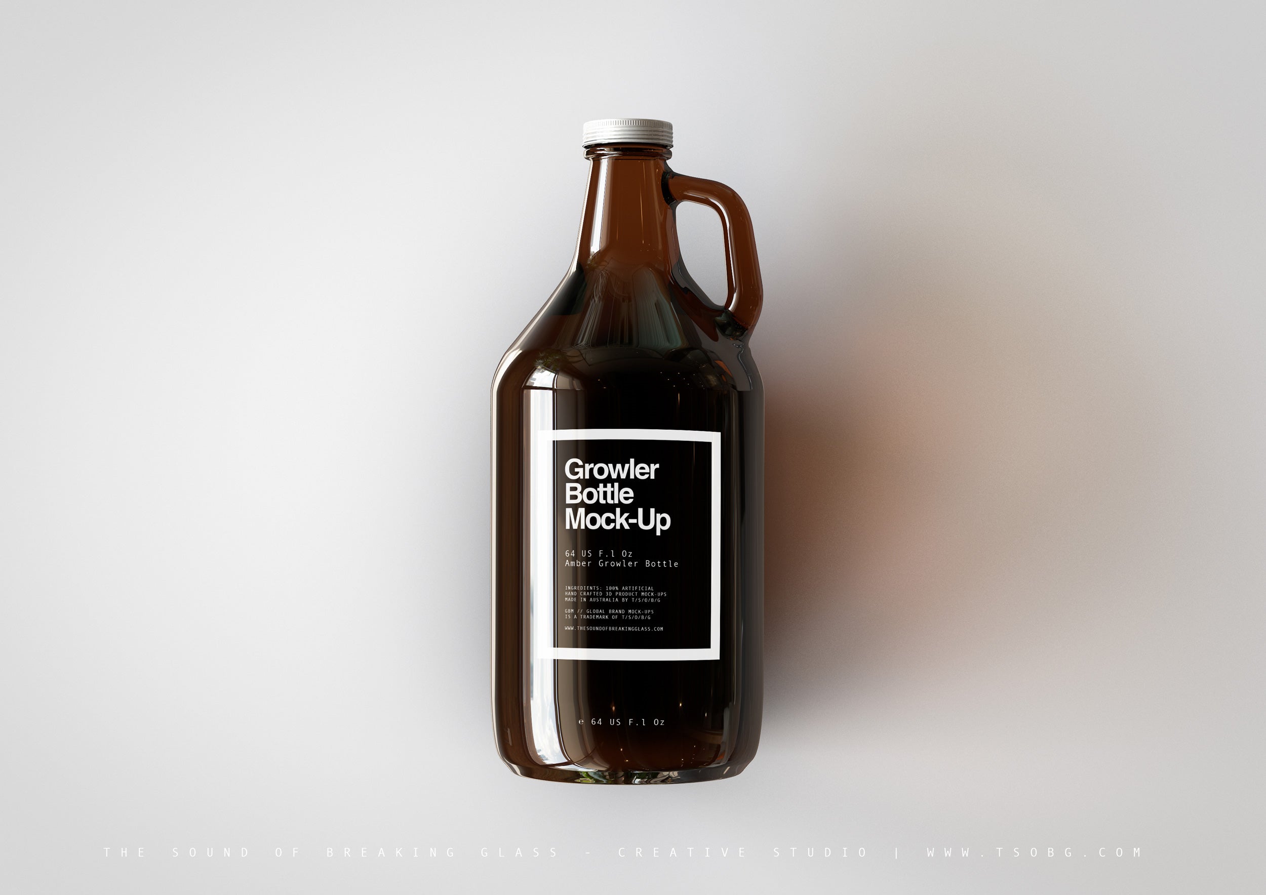 Download Growler Beer Bottle Mock-Up | Craft Beer Jug Mock-Up - The Sound Of Breaking Glass - Creative Studio