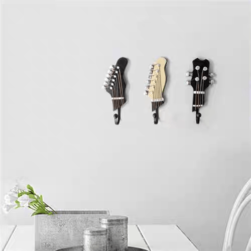 Retro Guitar Heads Hooks Hangers Wall Mounted Set of 3 - Music Gift – Music  Bumblebees