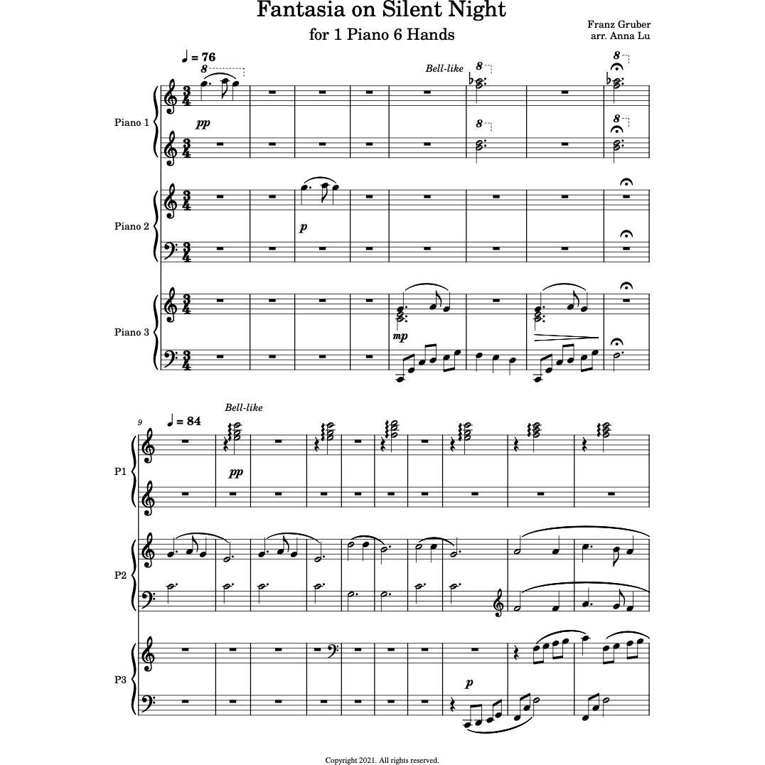 Hands　Silent　Fantasia　Music　for　Night　on　Bumblebees　Piano　–