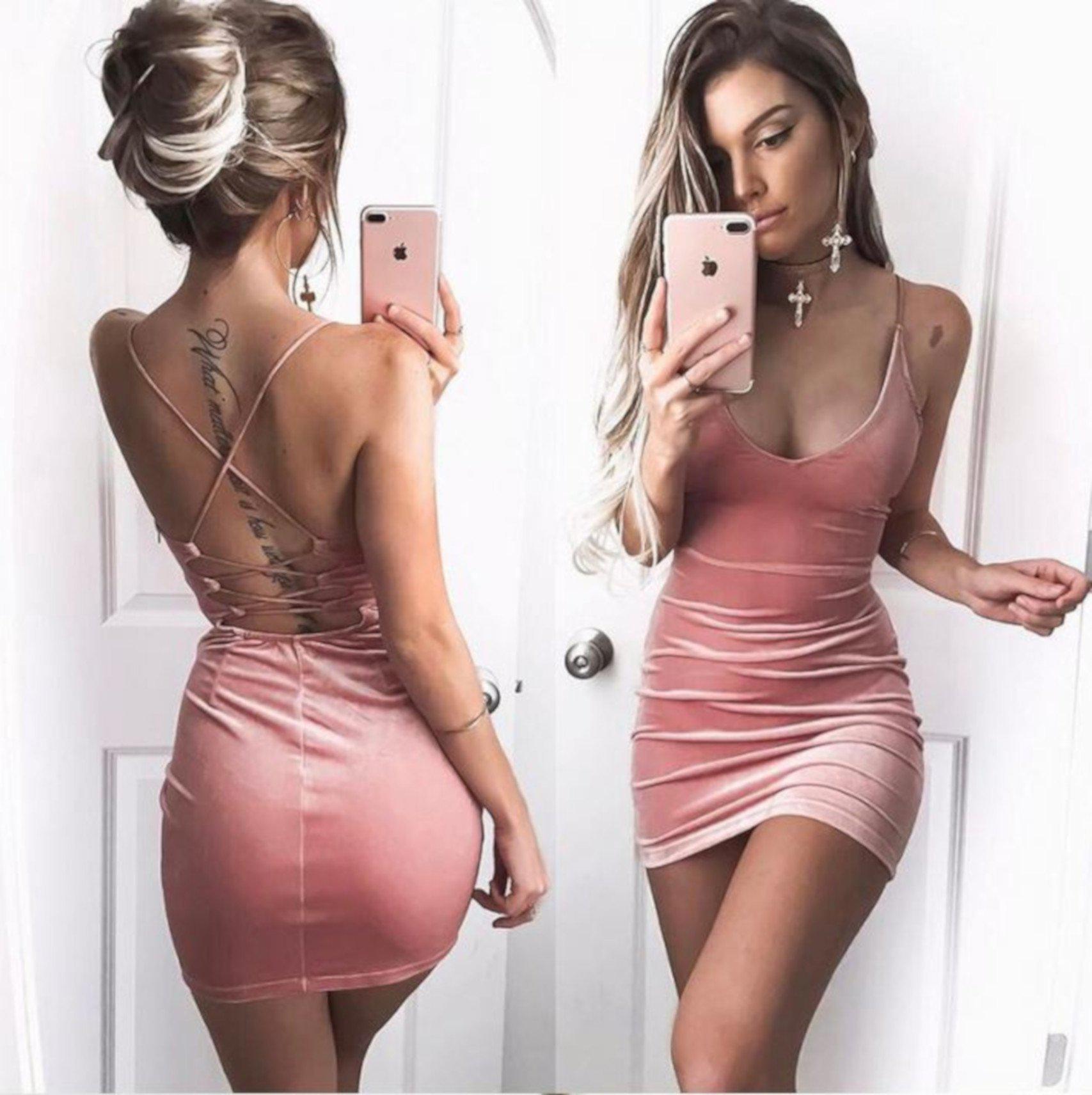 sexy pink dress