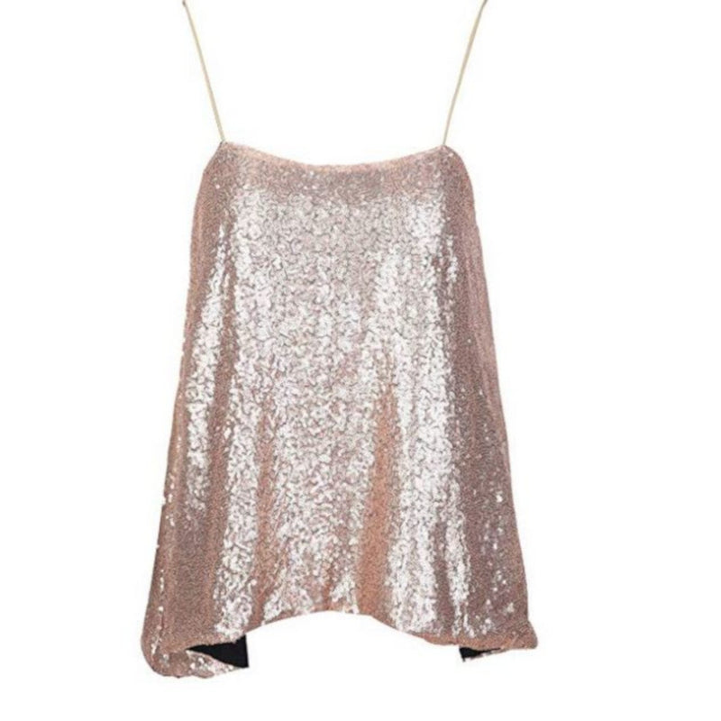 Sexy Gold Sequin Tank Top | Womens Tops & Camis - Edgy Couture