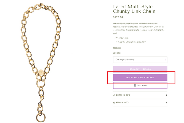 Lariat Multi Style Chain Sign Up