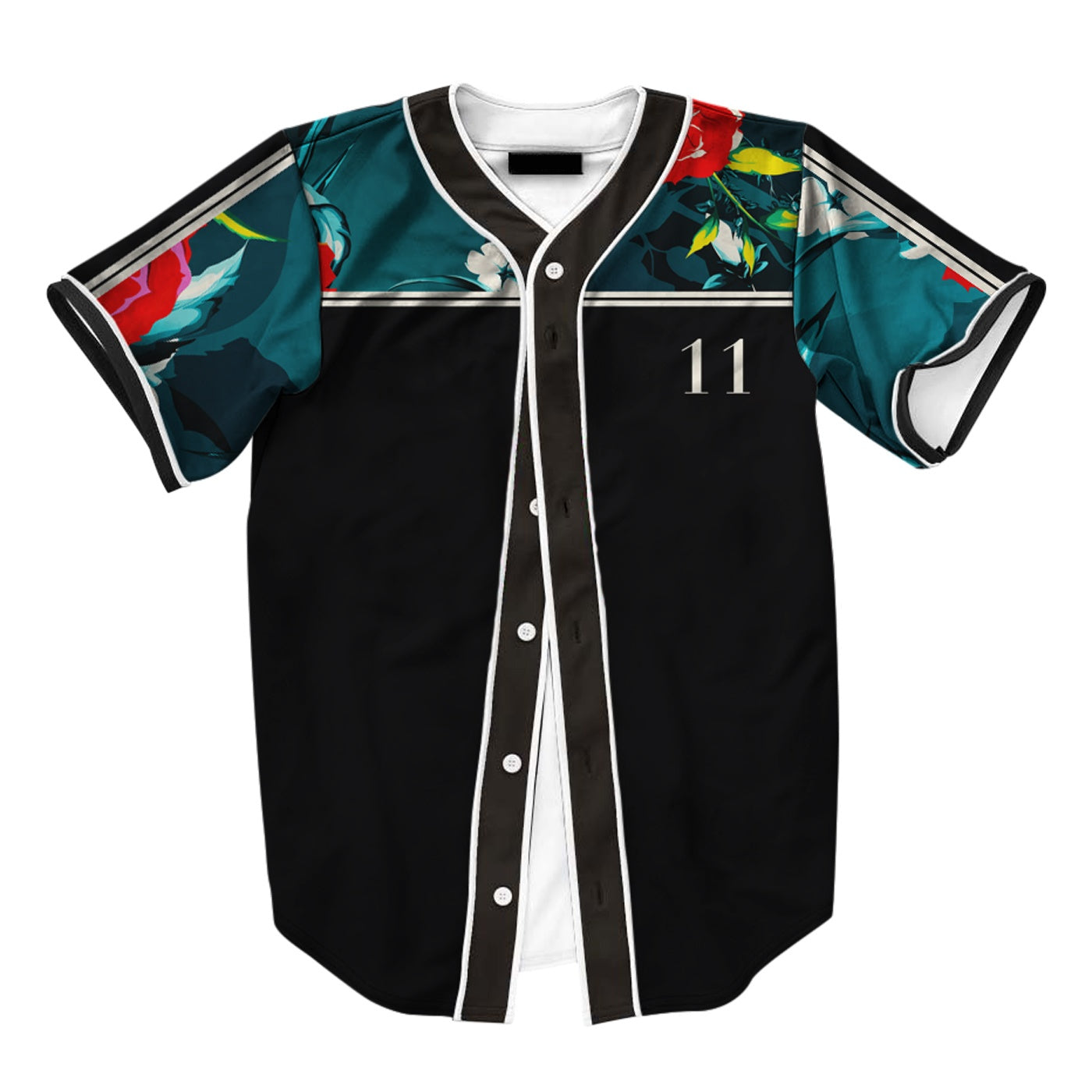 floral baseball jersey