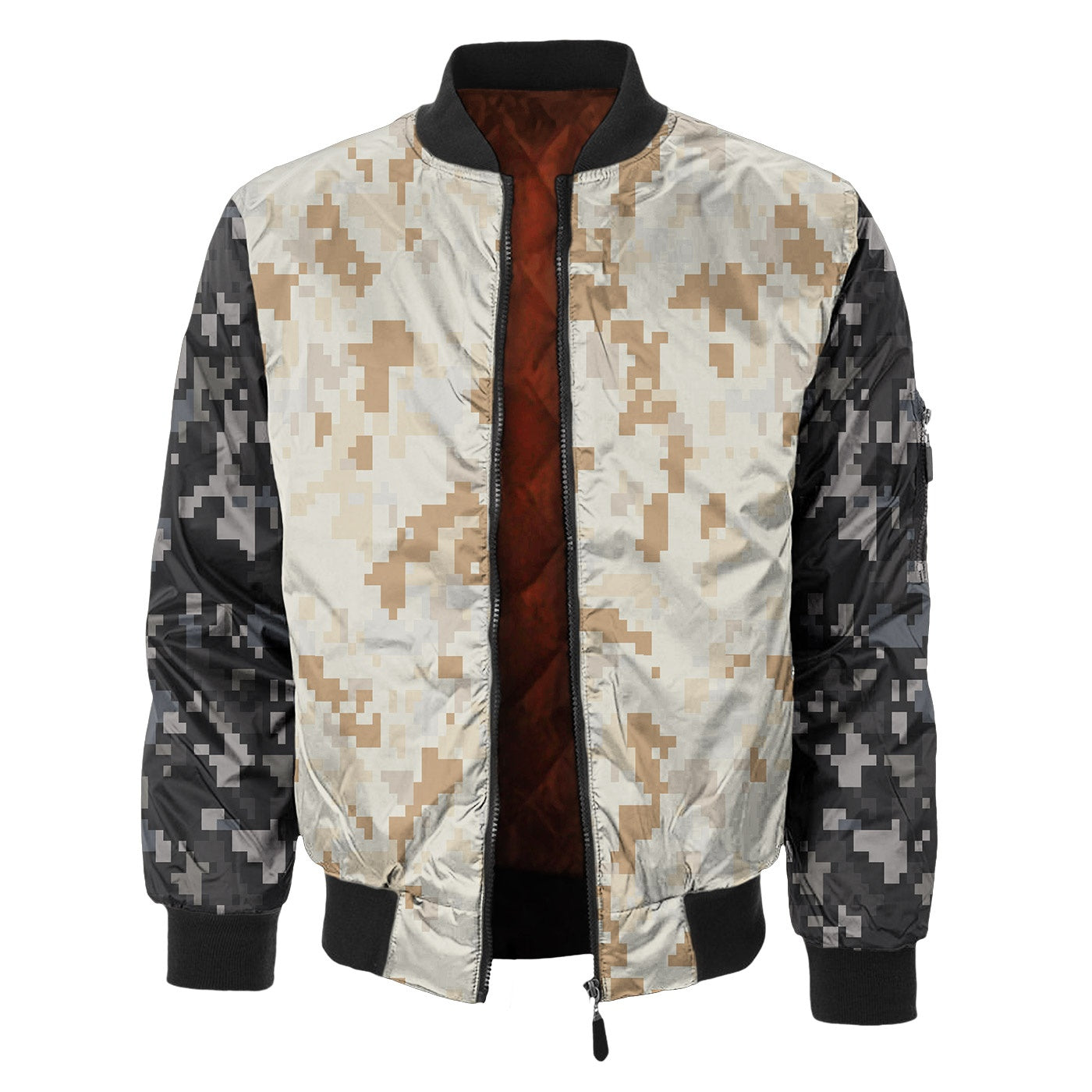 Pixelated Camo Bomber Jacket — Fresh Hoods