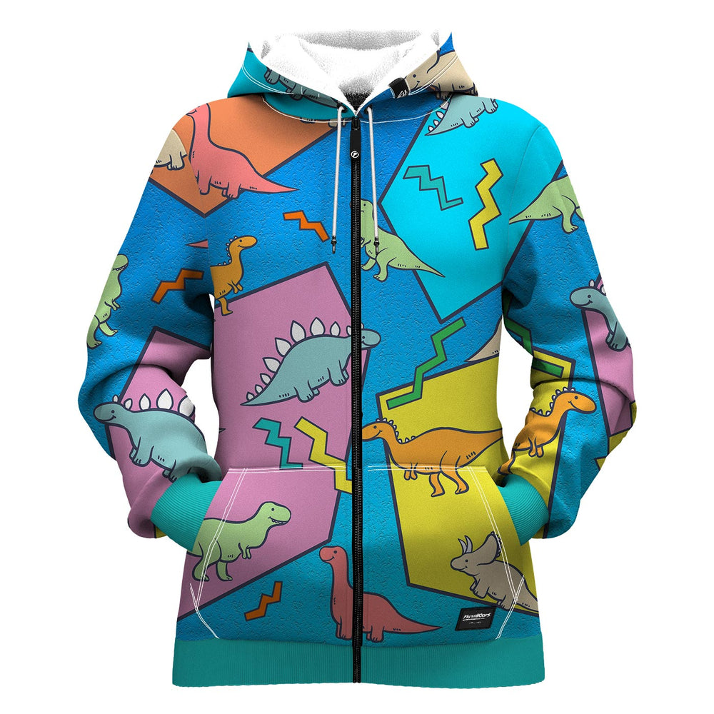 Dino Women Zip Up Hoodie — Fresh Hoods