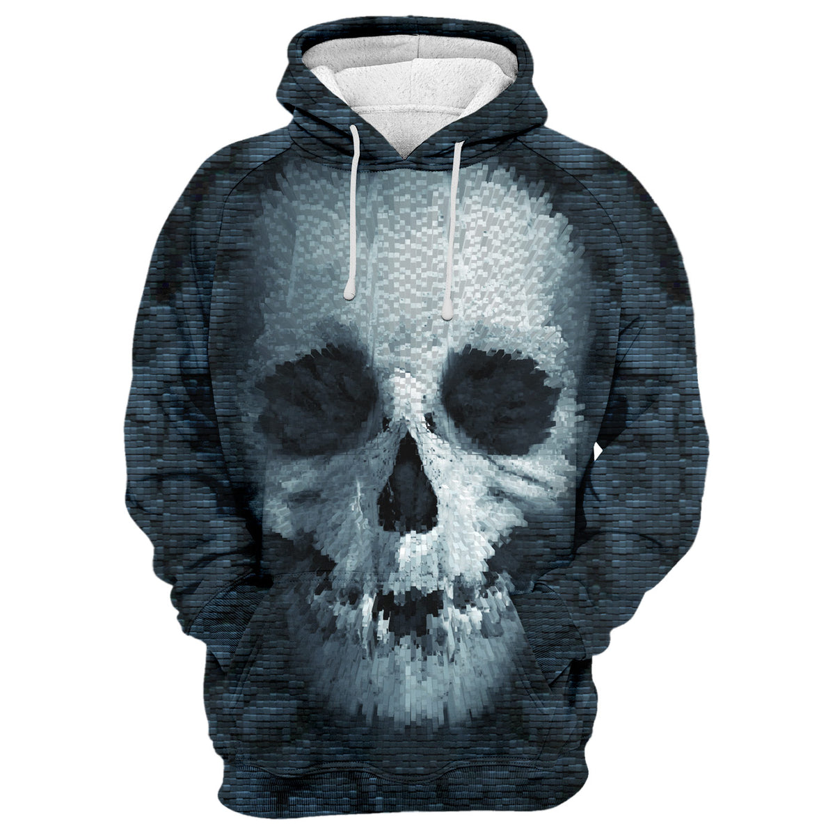 skull in hoodie