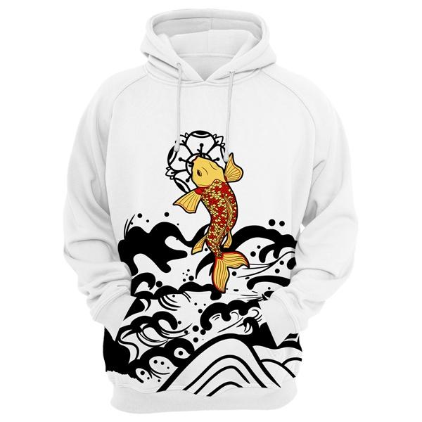 Download Koi Fish White Hoodie — Fresh Hoods