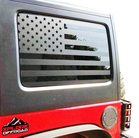 JEEP WRANGLER® | PRECUT AMERICAN FLAG WINDOW DECALS | XPLORE OFFROAD®–  XPLORE OFFROAD® - Stand Out From The Crowd | Jeeps, Trucks, SUVs, 4X4s